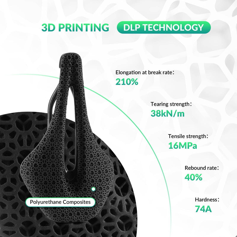 Laden Sie das Bild in Galerie -Viewer, ROCKBROS 3D Druck Carbon Rennradsattel Ultraleicht Stoßdämpfender Ergonomischer Schwarz
