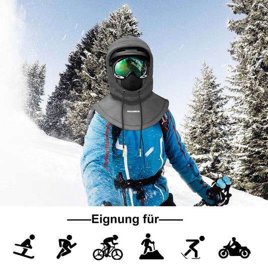 Skimasken Sturmhaube 3 Loch Schal Gesichtsschutz Winddicht Winter Warm mit  3 Löchern Weiß Für kaltes Fahren Sport Motorrad Winter Full Face Cover Kn  (h-3