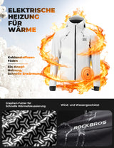 ROCKBROS Beheizbare Fahrradjacke – Mit Typ-C-Anschluss für maximale Wärme!​