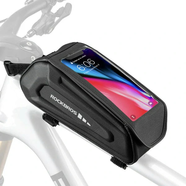 Sac De Cadre Vélo ROCKBROS étanche – Pour Téléphone 6,5” – Noir Taille S
