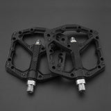 ROCKBROS Bike Pedals Nylon MTB Pedals Non-Slip Wear-Resistant (Pair) #Color_Black