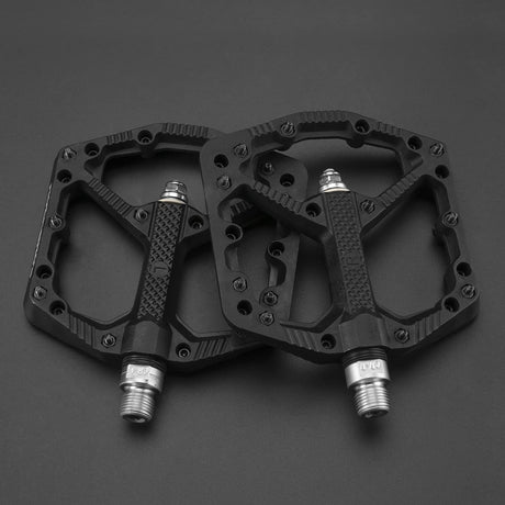 ROCKBROS Bike Pedals Nylon MTB Pedals Non-Slip Wear-Resistant (Pair) #Color_Black