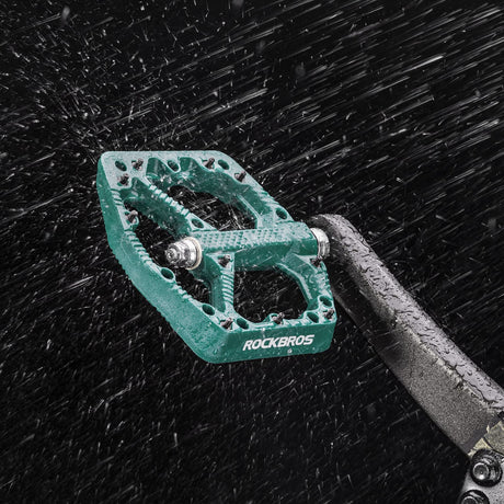 ROCKBROS Bike Pedals Nylon MTB Pedals Non-Slip Wear-Resistant (Pair) #Color_Blue