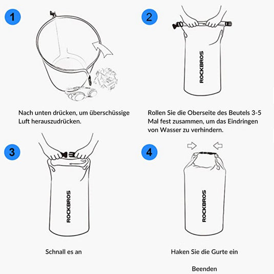 ROCKBROS Dry Bag Wasserdicht Packsack