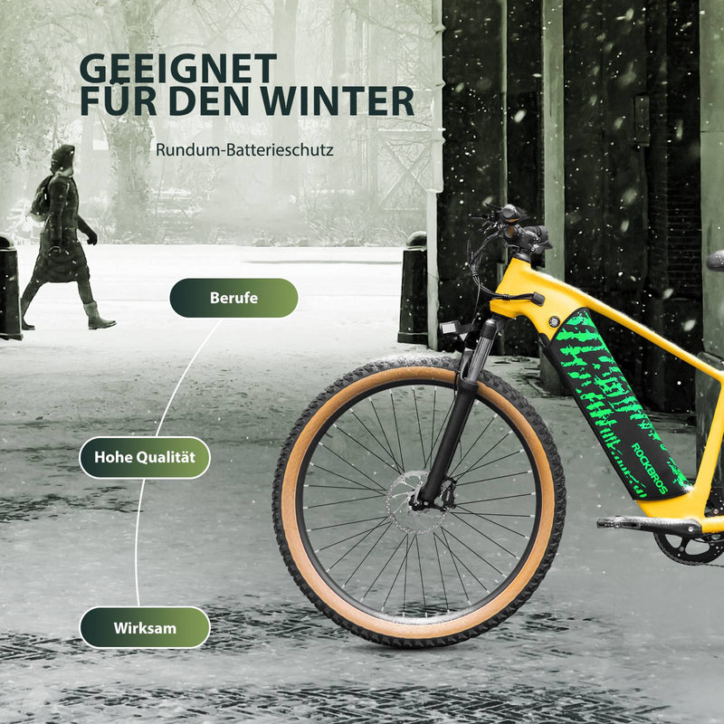 Laden Sie das Bild in Galerie -Viewer, ROCKBROS E-Bike Akku Lackschutz für integrierte Ebike Rahmenakku Schutz vor Kälte
