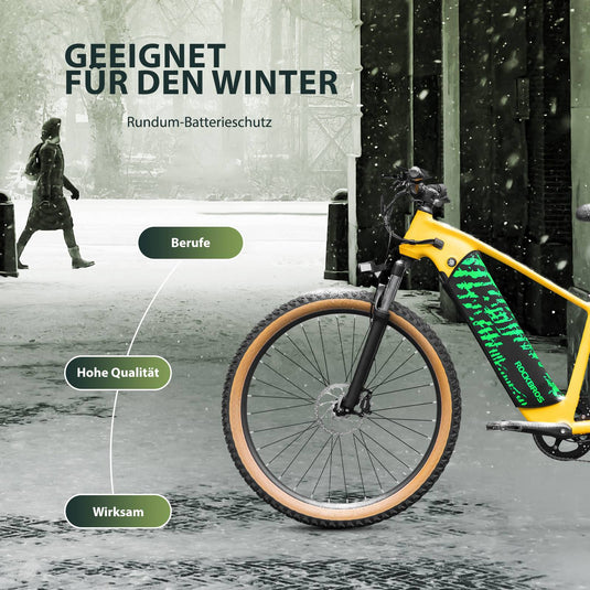 ROCKBROS E-Bike Akku Lackschutz für integrierte Ebike Rahmenakku Schutz vor Kälte