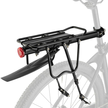 mountainbike mit schutzblech und gepäckträger ROCKBROS Fahrrad Gepäckträger mit Reflektor und Schutzblech Aluminium –  ROCKBROS-DE