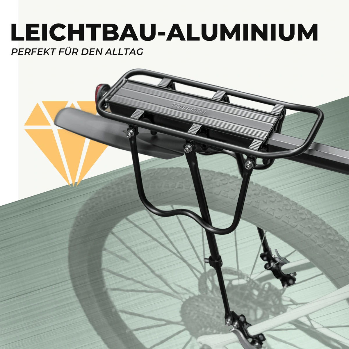fahrrad schutzblech mit integriertem gepäckträger ROCKBROS Fahrrad Gepäckträger mit Reflektor und Schutzblech Aluminium –  ROCKBROS-DE
