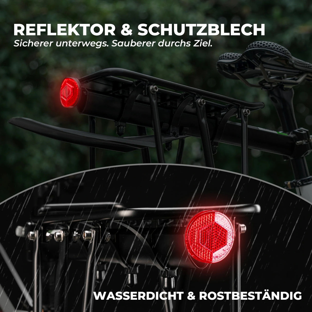 ROCKBROS Fahrrad Gepäckträger mit Reflektor und Schutzblech Aluminiumlegierung - ROCKBROS-EU