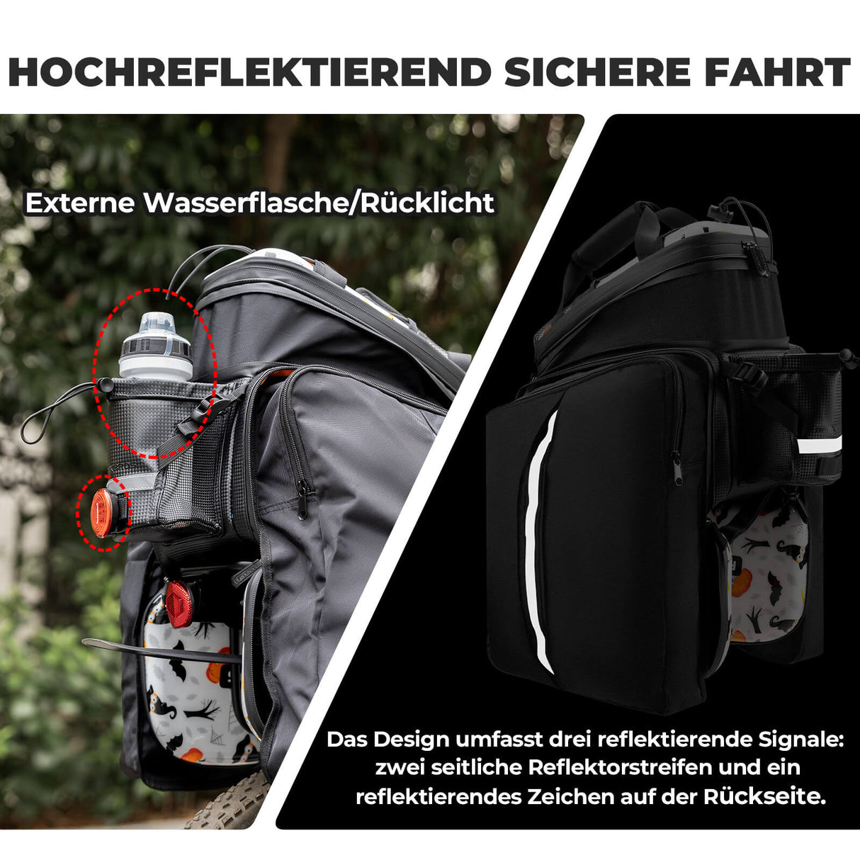 ROCKBROS Fahrrad-Gepäckträgertasche 17–35L – Dein Allrounder für jede Tour!​