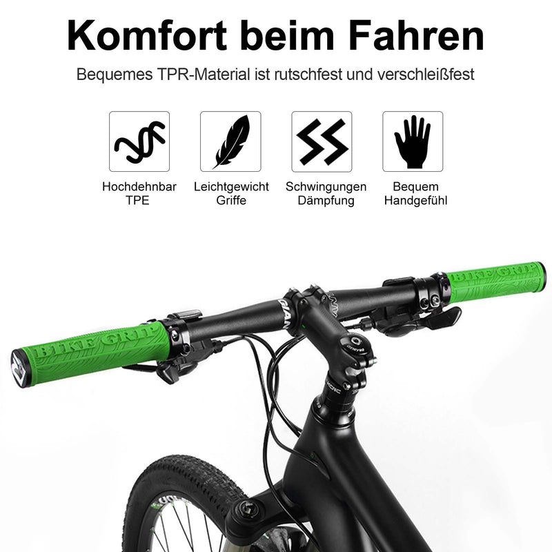 Cargue la imagen en el visor de la galería, ROCKBROS Fahrrad Griffe Lock-On Lenkergriffe MTB Rutschfest Grün
