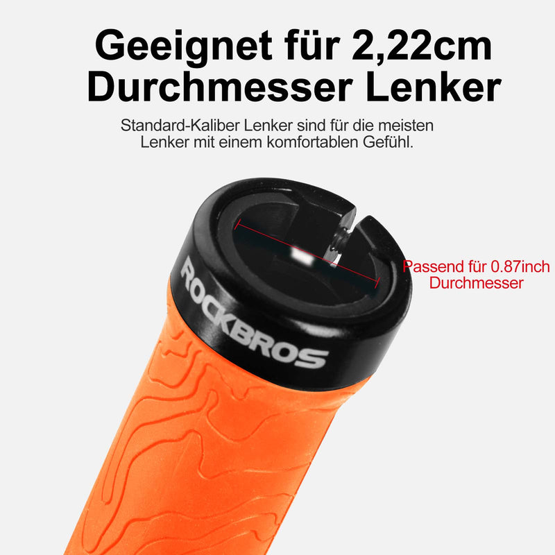 Cargue la imagen en el visor de la galería, ROCKBROS Fahrrad Griffe Lock-On Lenkergriffe MTB Rutschfest Orange
