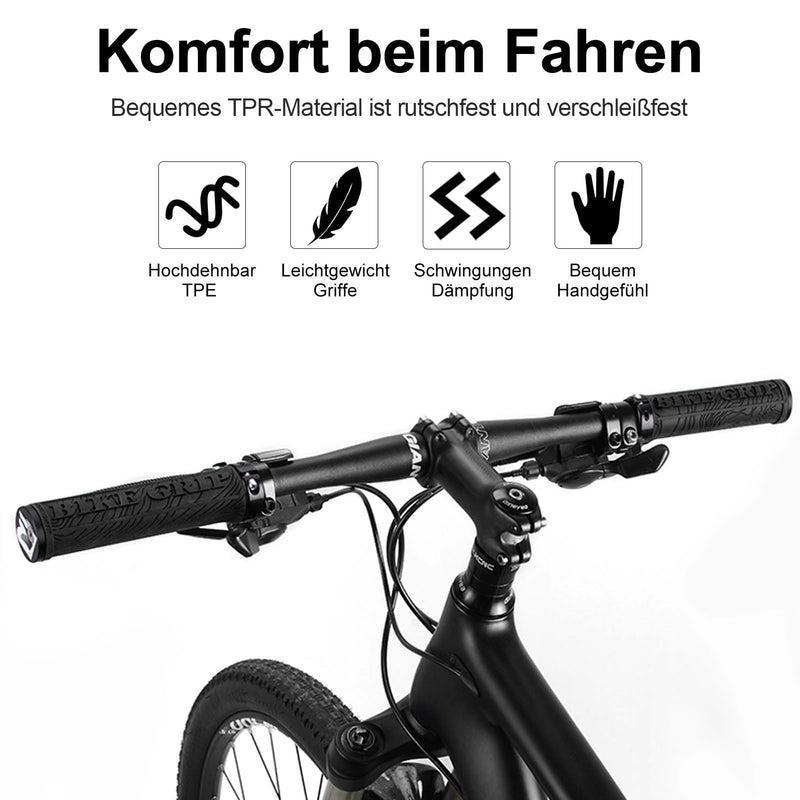 Load image into Gallery viewer, ROCKBROS Fahrrad Griffe Lock-On Lenkergriffe MTB Rutschfest Schwarz
