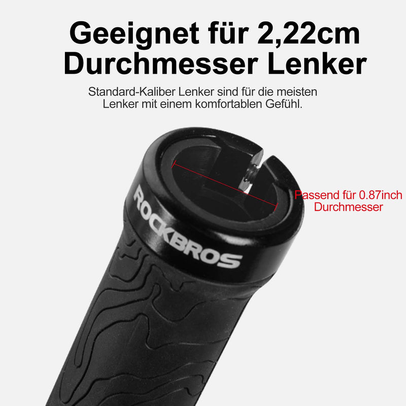 Cargue la imagen en el visor de la galería, ROCKBROS Fahrrad Griffe Lock-On Lenkergriffe MTB Rutschfest Schwarz

