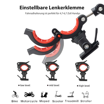 ROCKBROS Fahrrad Handyhalterung Lenker Halter Stoßfest Universal 3.5-6.5  Zoll