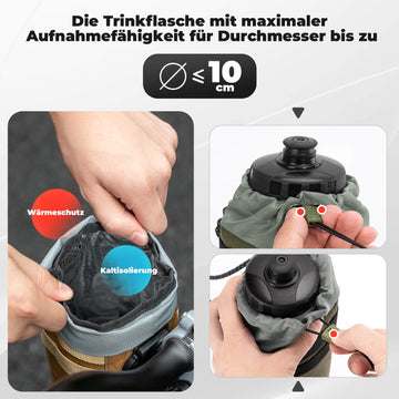 fahrrad lenkertasche kamera ROCKBROS Fahrrad Lenkertasche 1.2L für Trinkflaschen Ø10 cm – ROCKBROS-DE