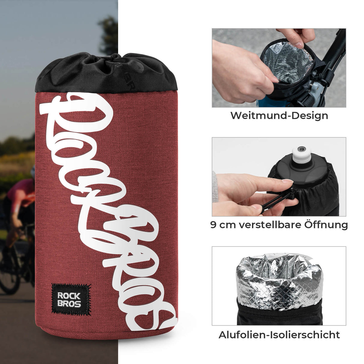 ROCKBROS Fahrrad Lenkertasche Mini 1L – Dein praktischer Begleiter für jede Fahrt!​ 