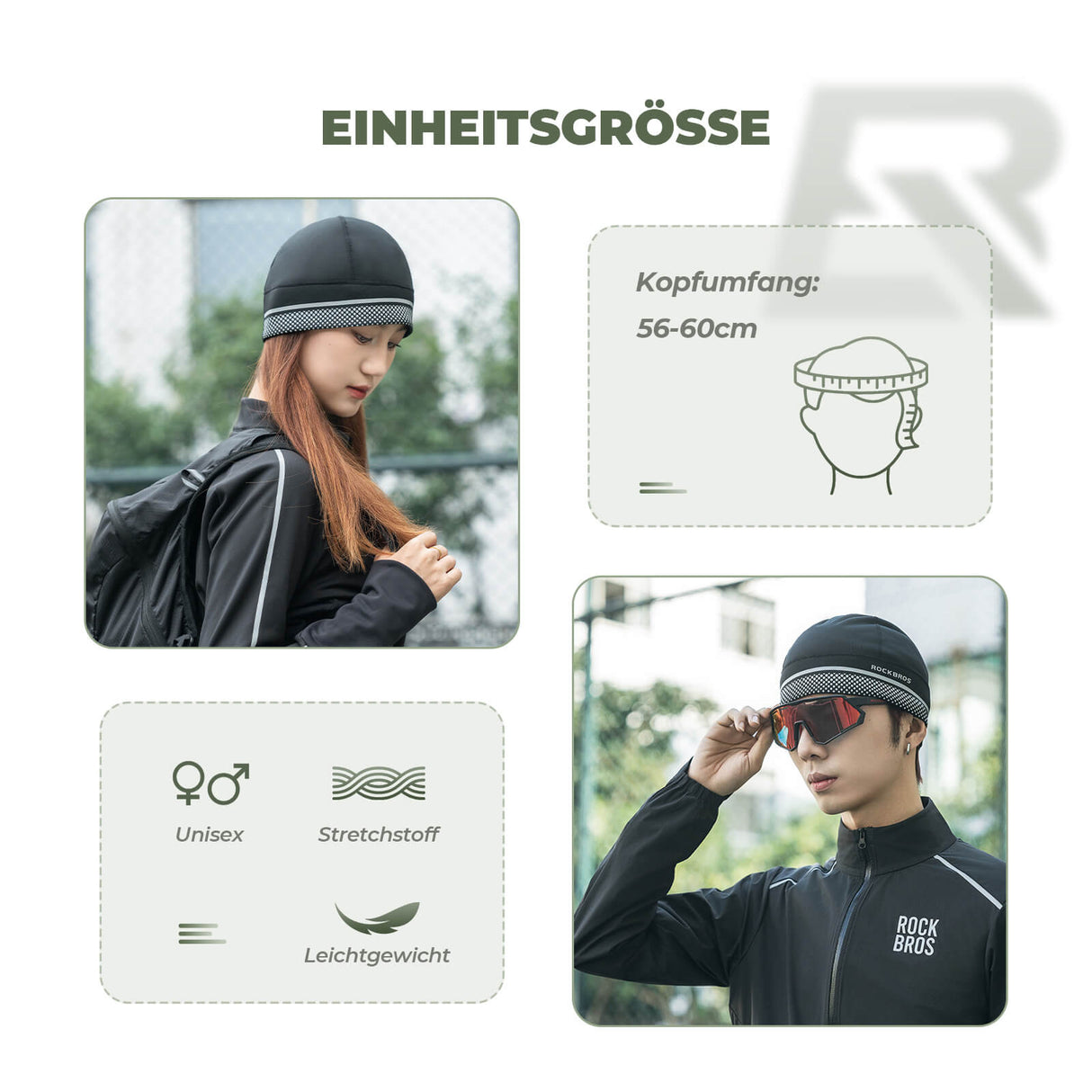 ROCKBROS Fahrrad-Fleecemütze – Warm & sicher unter dem Helm!​
