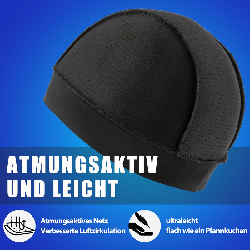 Cargue la imagen en el visor de la galería, ROCKBROS Fahrrad Mütze Sommer UV Schutz Laufmütze Herren 50-64CM Schwarz
