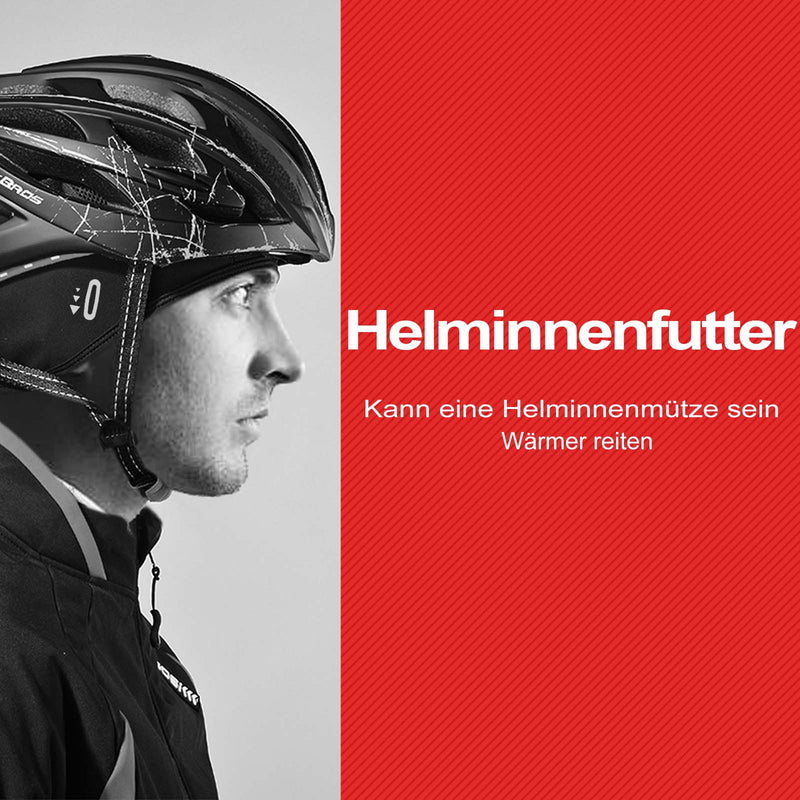 Cargue la imagen en el visor de la galería, ROCKBROS Fahrrad Mütze Wintermütze mit Brille-Loch Winddicht Helmmütze
