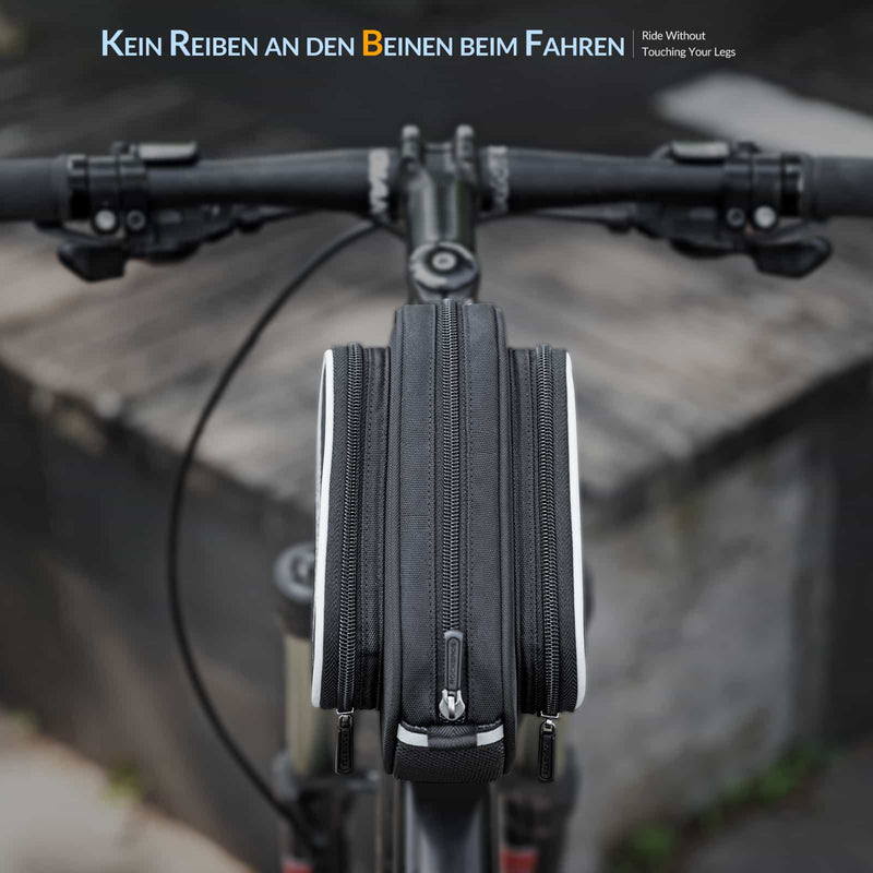 Load image into Gallery viewer, ROCKBROS Fahrrad Oberrohrtasche 1.8L mit 2 Seitentaschen
