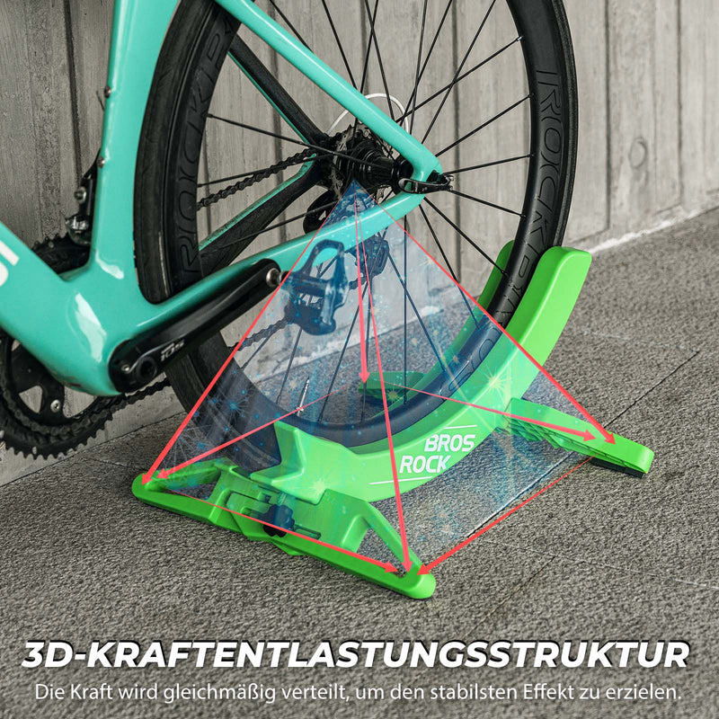 Laden Sie das Bild in Galerie -Viewer, ROCKBROS Fahrrad Parkständer, verstellbare Fahrradständer für 26–80 mm Grün
