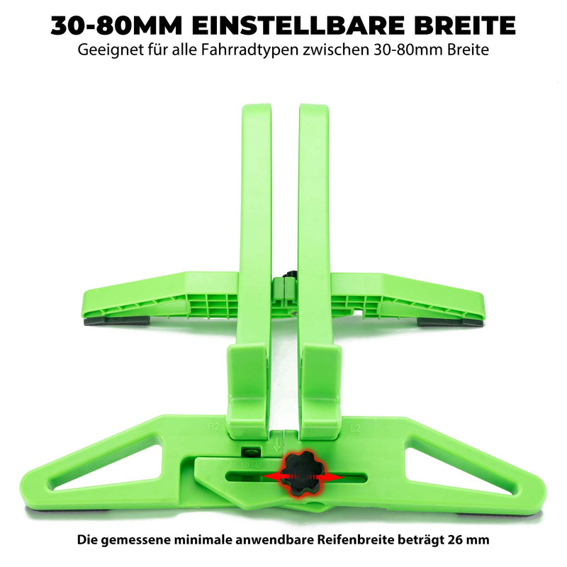 Cargue la imagen en el visor de la galería, ROCKBROS Fahrrad Parkständer, verstellbare Fahrradständer für 26–80 mm Grün
