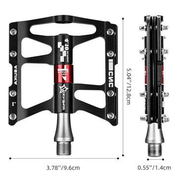 fahrrad pedale schwarz Fahrrad Pedale 9/16 für MTB/BMX/Rennrad 4 Sealed Bearings – ROCKBROS-DE