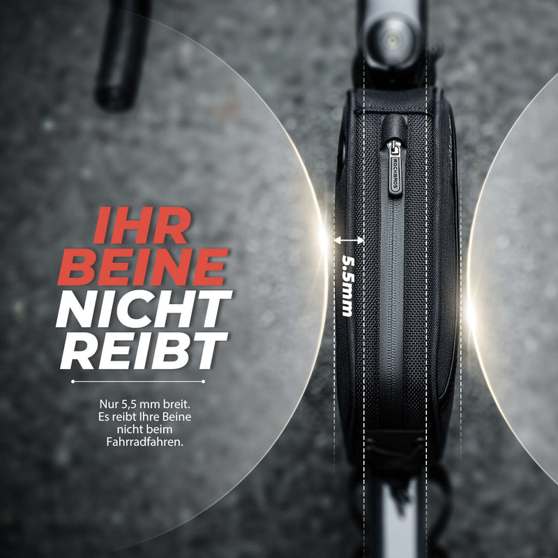 Cargue la imagen en el visor de la galería, ROCKBROS Fahrrad Rahmentasche 1.3L MTB Oberrohrtasche Schwarz
