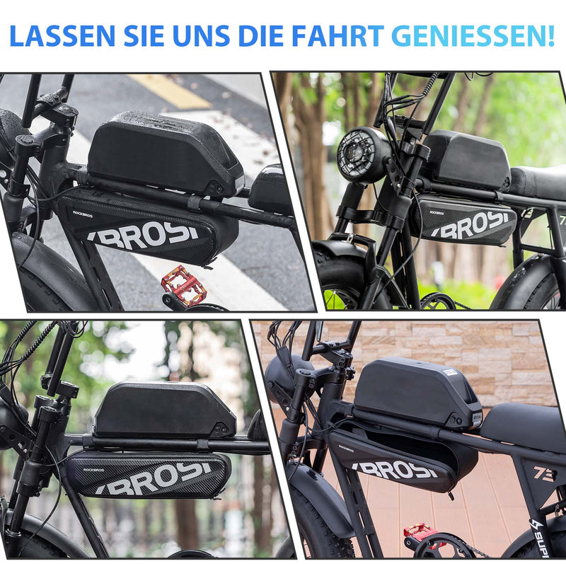 Cargue la imagen en el visor de la galería, ROCKBROS Fahrrad Rahmentasche Wasserdicht Oberrohr Tasche 4.5L Schwarz
