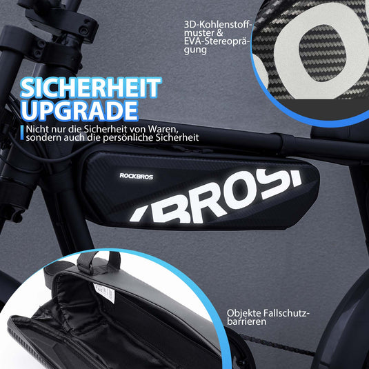 ROCKBROS Fahrrad Rahmentasche Wasserdicht Oberrohr Tasche 4.5L Schwarz