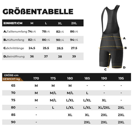 ROCKBROS Fahrrad Trägerhose – Hochfest & Atmungsaktiv mit 5 Taschen