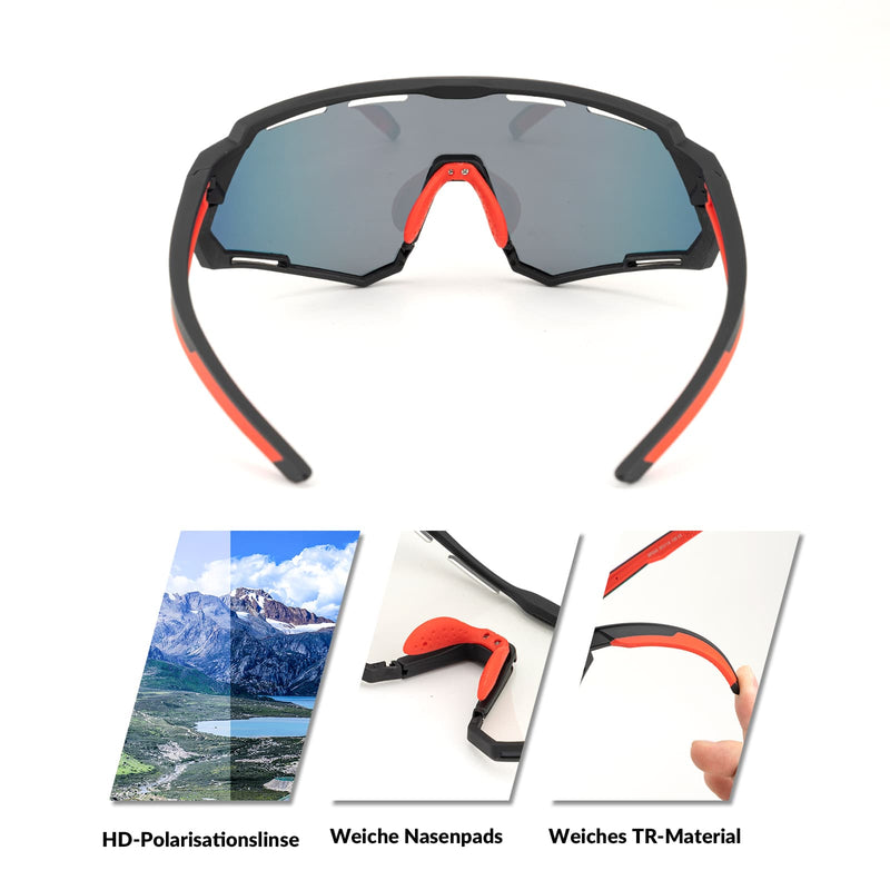 Cargue la imagen en el visor de la galería, ROCKBROS Fahrradbrille 2-in-1 Sportbrille Polarisiert &amp; Selbsttönend
