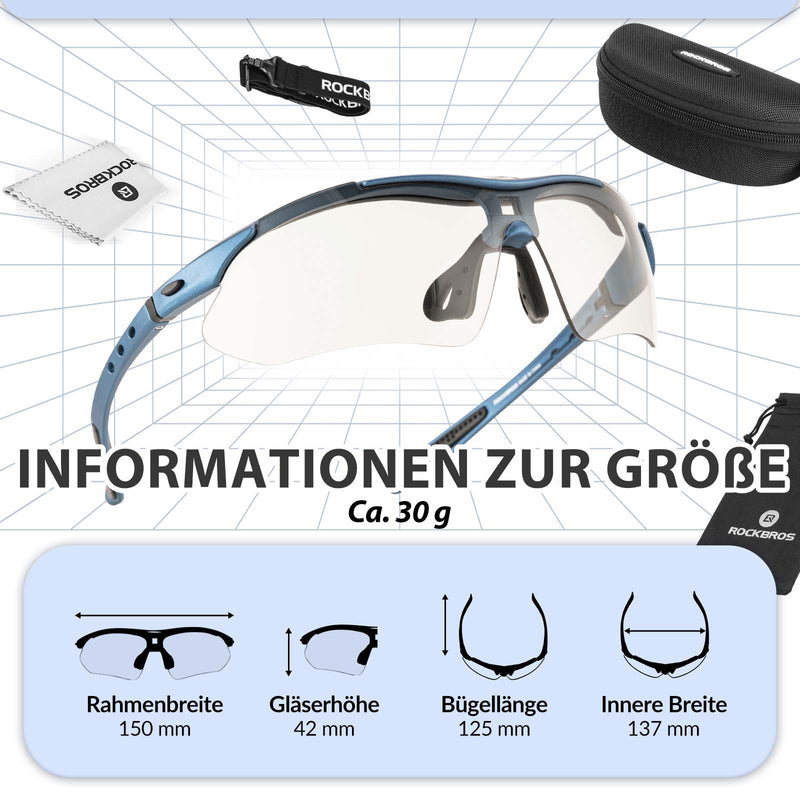 Cargue la imagen en el visor de la galería, ROCKBROS Fahrradbrille Selbsttönend/Polarisiert Brille Sonnenbrille UV 400
