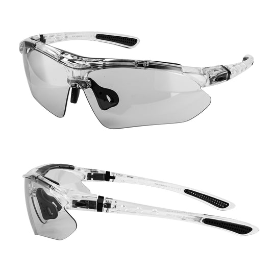 ROCKBROS Fahrradbrille Selbsttönend/Polarisiert Brille Sonnenbrille UV 400 Durchsich
