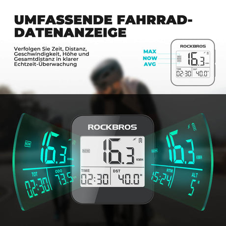 ROCKBROS Fahrradcomputer G1 – Kabellos & Präzise