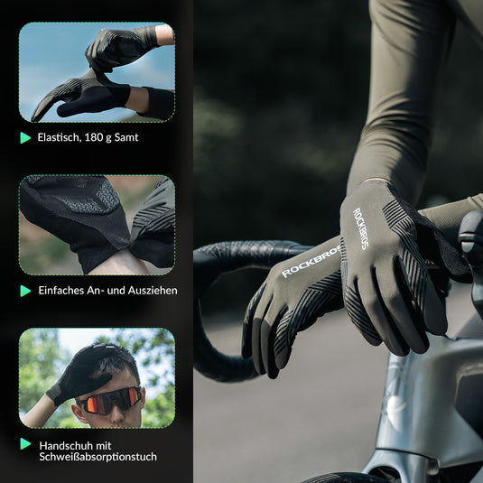 ROCKBROS Fahrradhandschuhe Damen/Herren Touchscreen Anti-Rutsch Dünne