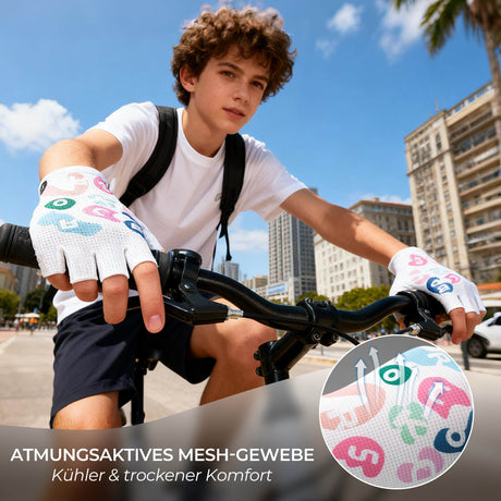 ROCKBROS Fahrradhandschuhe – Halbfinger mit SBR-Polsterung & Atmungsaktivität