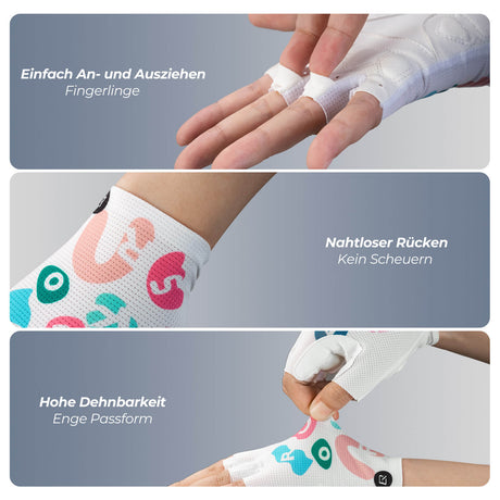 ROCKBROS Fahrradhandschuhe – Halbfinger mit SBR-Polsterung & Atmungsaktivität