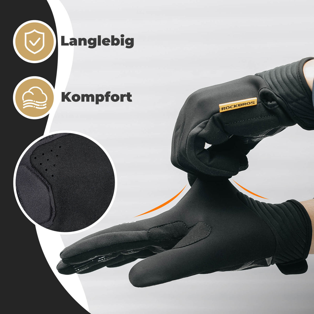 ROCKBROS Fahrradhandschuhe – Perfekter Grip & Touchscreen-Komfort!​