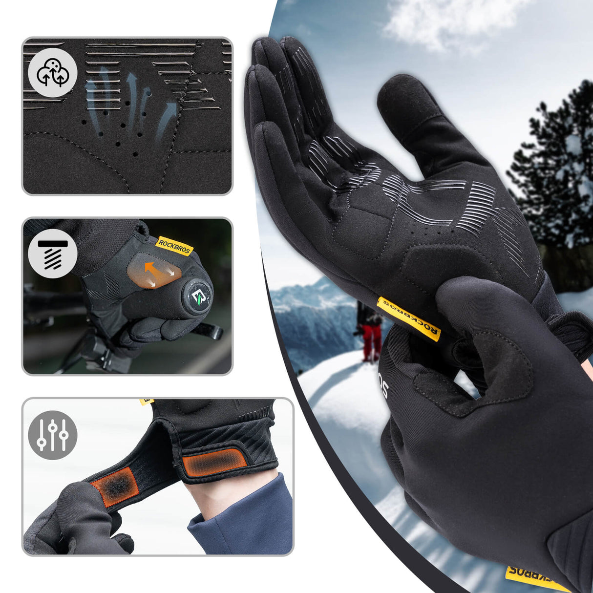 ROCKBROS Fahrradhandschuhe – Perfekter Grip & Touchscreen-Komfort!​
