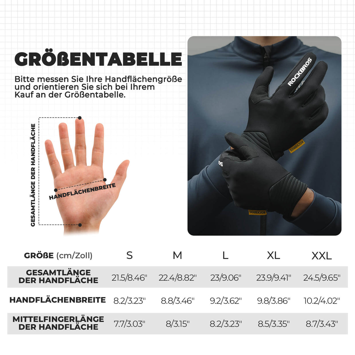 ROCKBROS Fahrradhandschuhe – Perfekter Grip & Touchscreen-Komfort!​