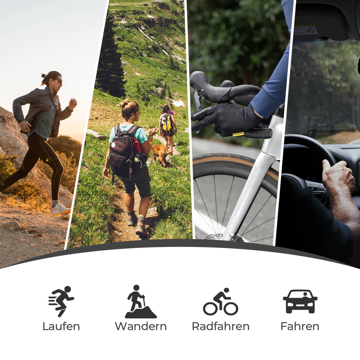 ROCKBROS Fahrradhandschuhe – Perfekter Grip & Touchscreen-Komfort!​