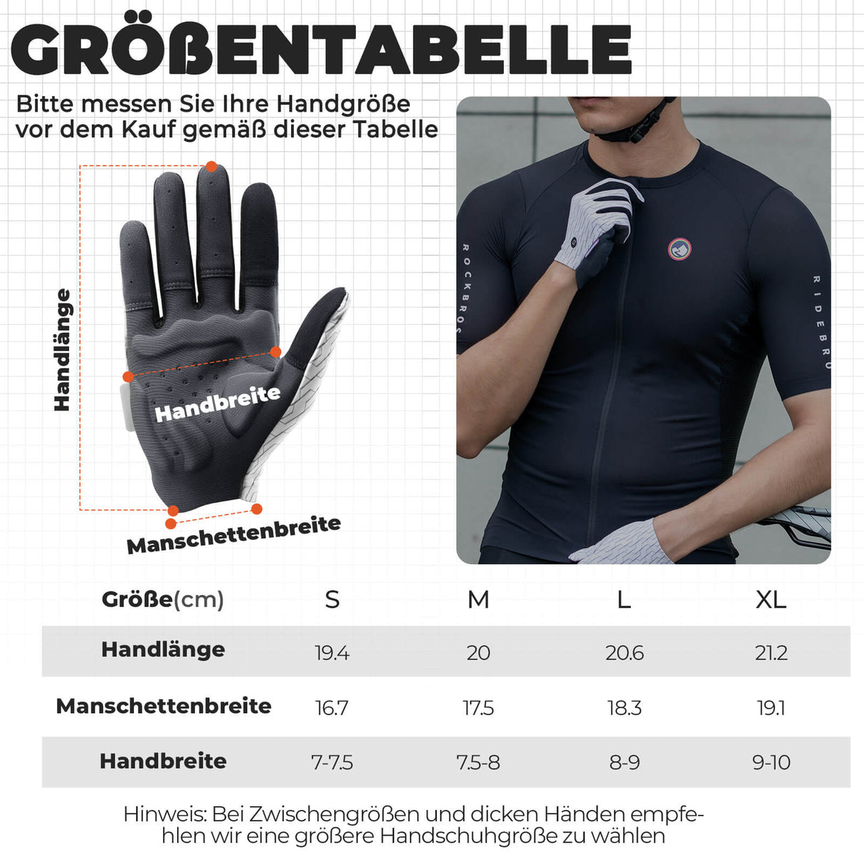 ROCKBROS Fahrradhandschuhe mit Touchfunktion – Smart & sicher!​