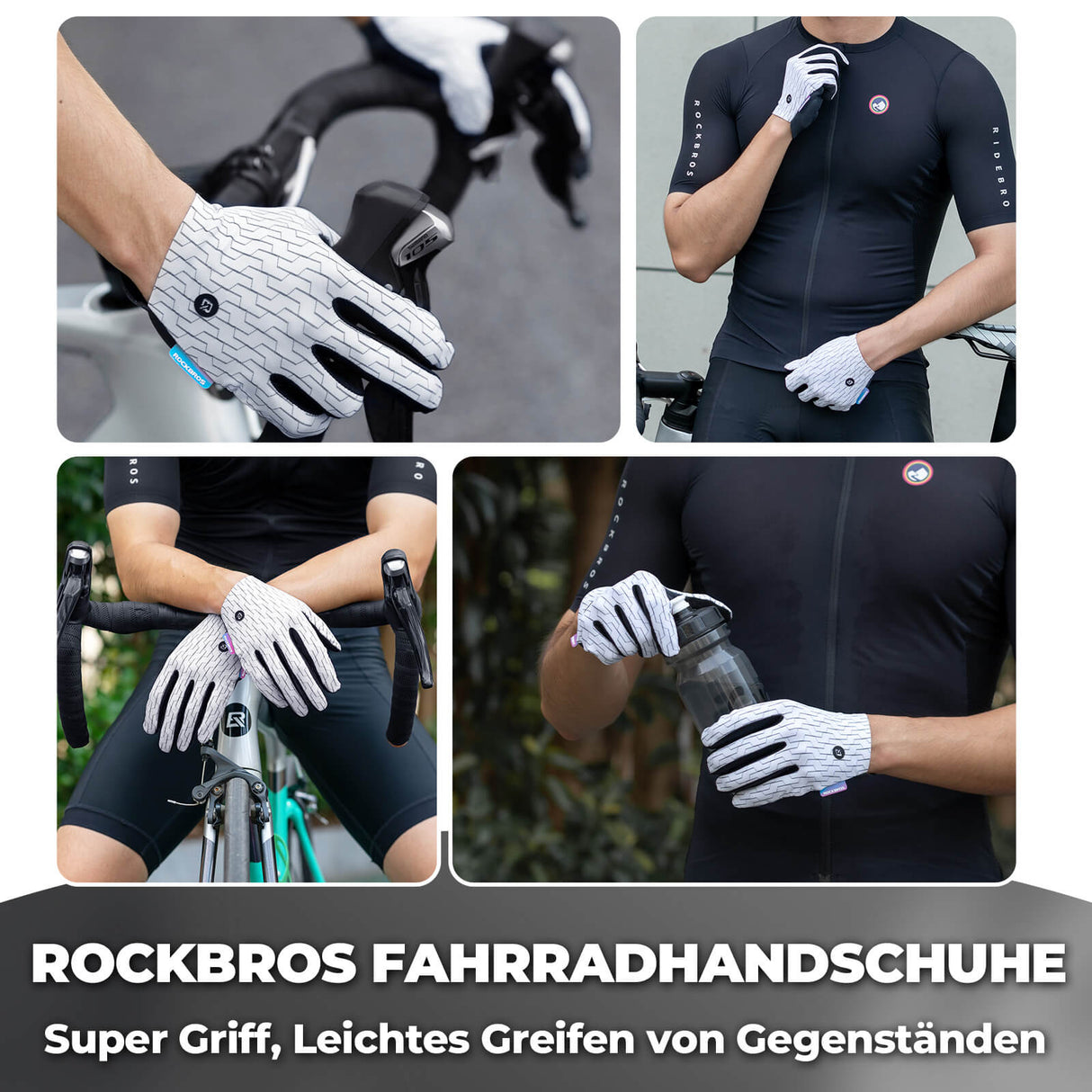 ROCKBROS Fahrradhandschuhe mit Touchfunktion – Smart & sicher!​