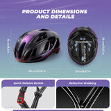 ROCKBROS Fahrradhelm – Einstellbar 58-62cm mit modernem Sicherheitsdesign