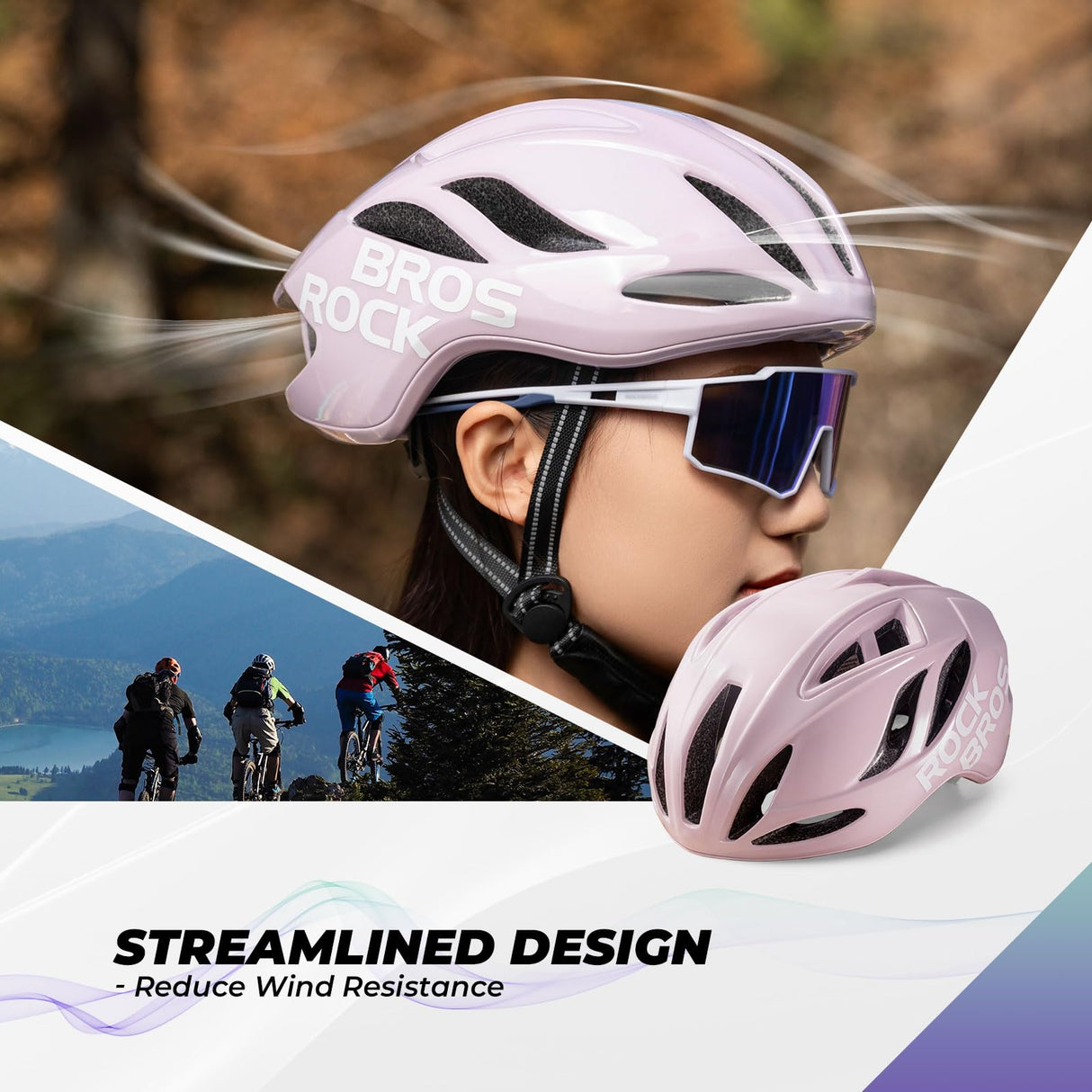 ROCKBROS Fahrradhelm – Einstellbar 58-62cm mit modernem Sicherheitsdesign