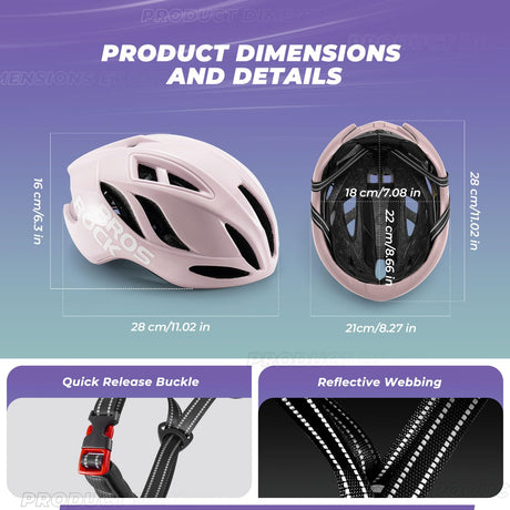 ROCKBROS Fahrradhelm – Einstellbar 58-62cm mit modernem Sicherheitsdesign