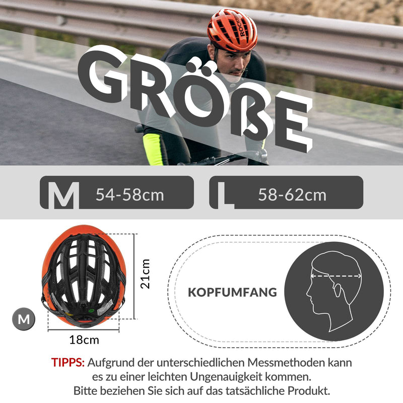 Cargue la imagen en el visor de la galería, ROCKBROS Fahrradhelm Integrierter Cityhelm für Einsteiger - Unisex Orange-glänzend
