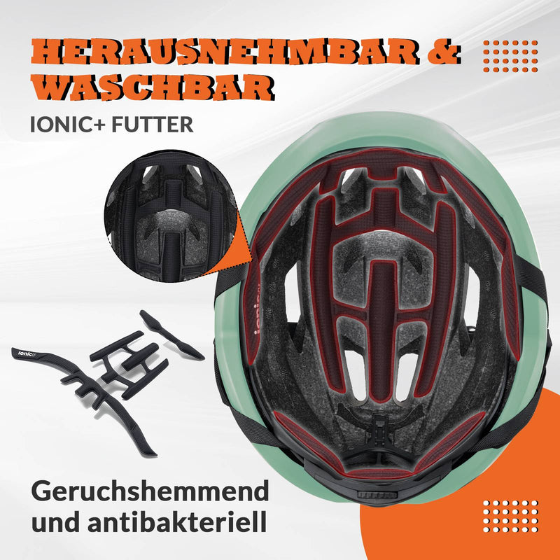 Cargue la imagen en el visor de la galería, ROCKBROS Fahrradhelm Sport Mountainbike Schutzhelm Atmungsaktiv 54-58cm Grün

